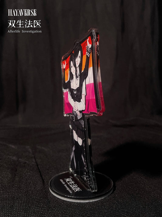 Afterlife Investigation — Flag Acrylic Stand (Duo) 双生法医 旗を持つダブルヒロイン アクリルスタンド