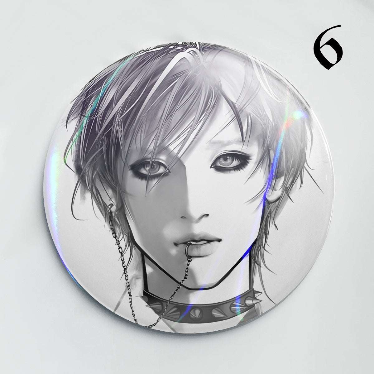 HAYA Indie Art Badge HAYA独立イラスト缶バッジ（直径58mm、斜めホログラム加工）