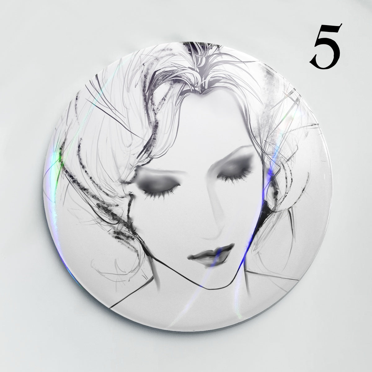 HAYA Indie Art Badge HAYA独立イラスト缶バッジ（直径58mm、斜めホログラム加工）