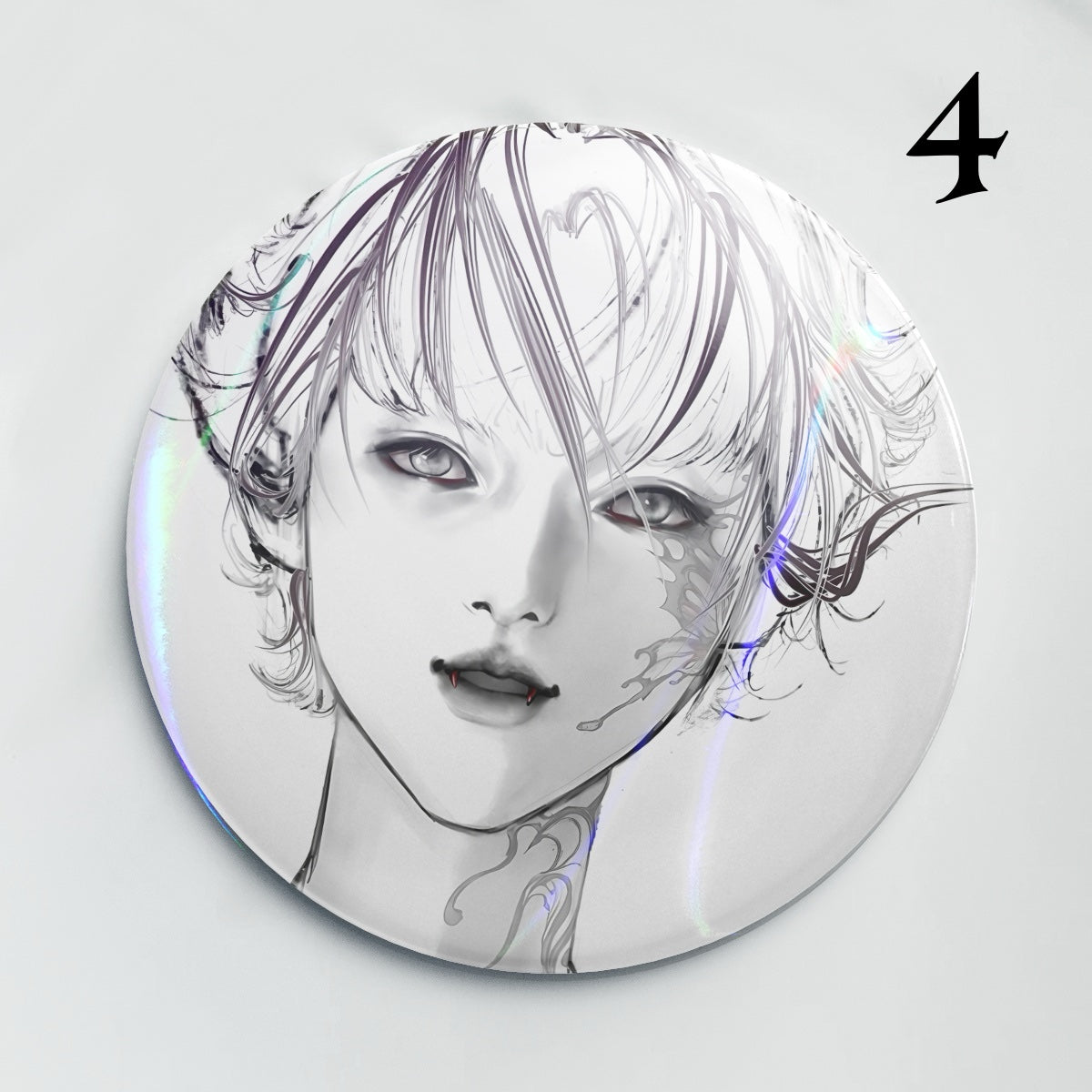 HAYA Indie Art Badge HAYA独立イラスト缶バッジ（直径58mm、斜めホログラム加工）